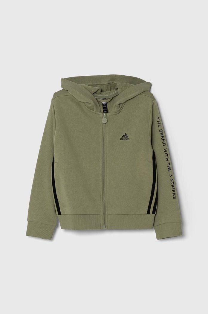 adidas bluza dziecięca JAM FZ HD IV9453 zielony AW24