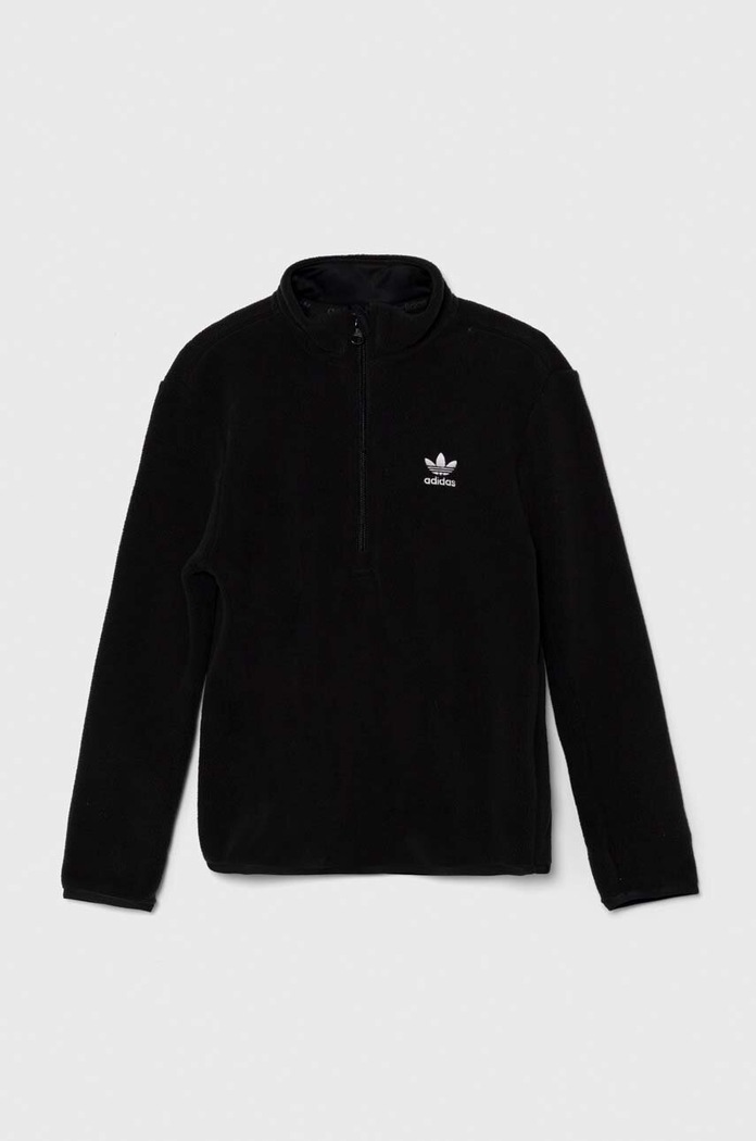 Παιδική μπλούζα adidas Originals POLAR FLEECE HZ χωρίς κουκούλα μαύρο IW3496