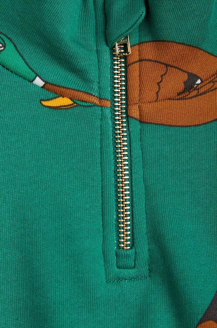 CHLAPEC Dětská bavlněná mikina Mini Rodini Ducks 2272000975 zelená