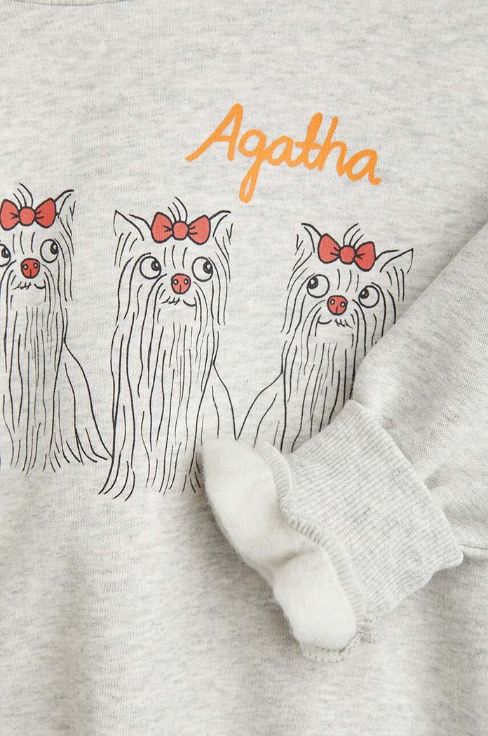 Chlapec Detská bavlnená mikina Mini Rodini Agatha 2472011494 sivá