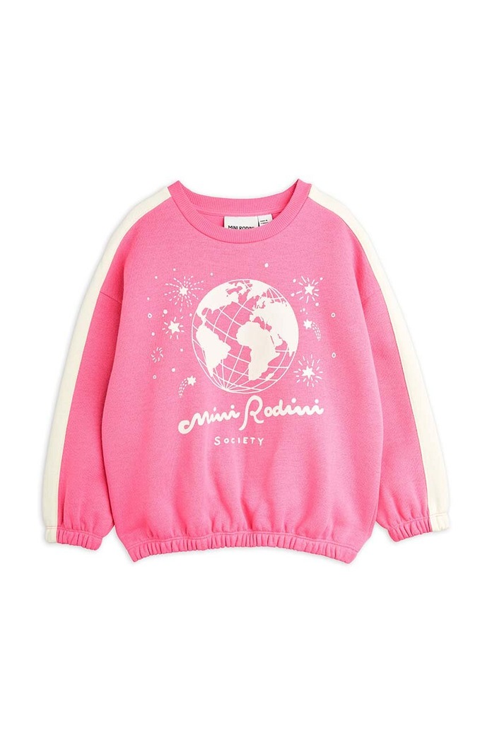 Detská bavlnená mikina Mini Rodini 2472011928 ružová AW24