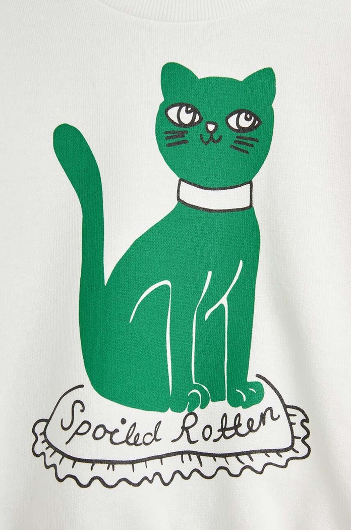 Chłopiec Mini Rodini bluza bawełniana dziecięca Cat 2472012110 biały