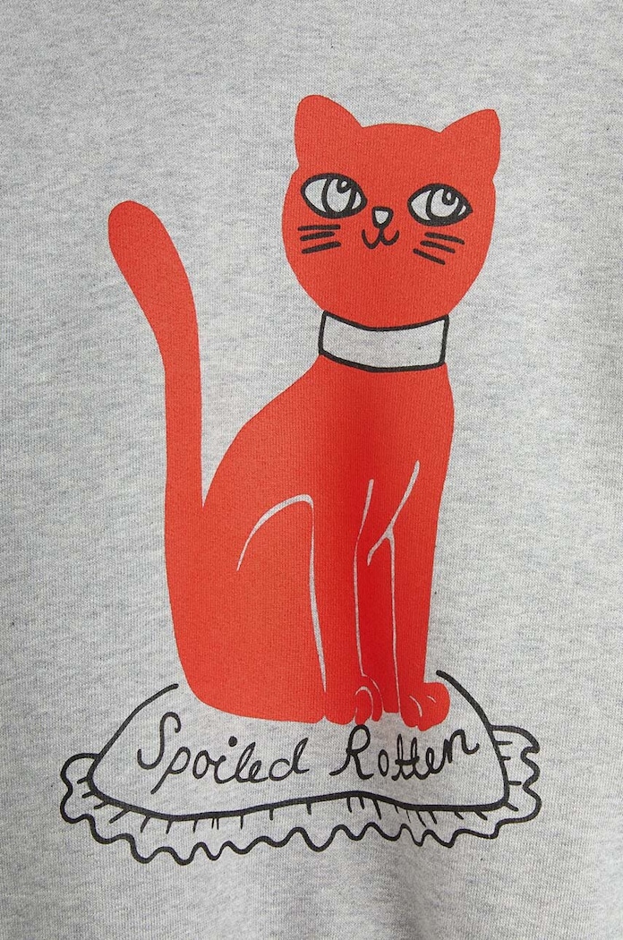 Detská bavlnená mikina Mini Rodini Cat sivá 2472012194