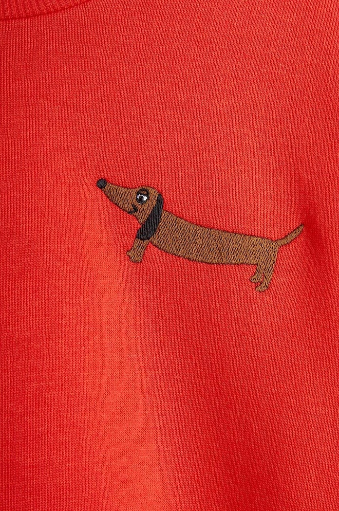 Detská bavlnená mikina Mini Rodini Dog červená 2472013442