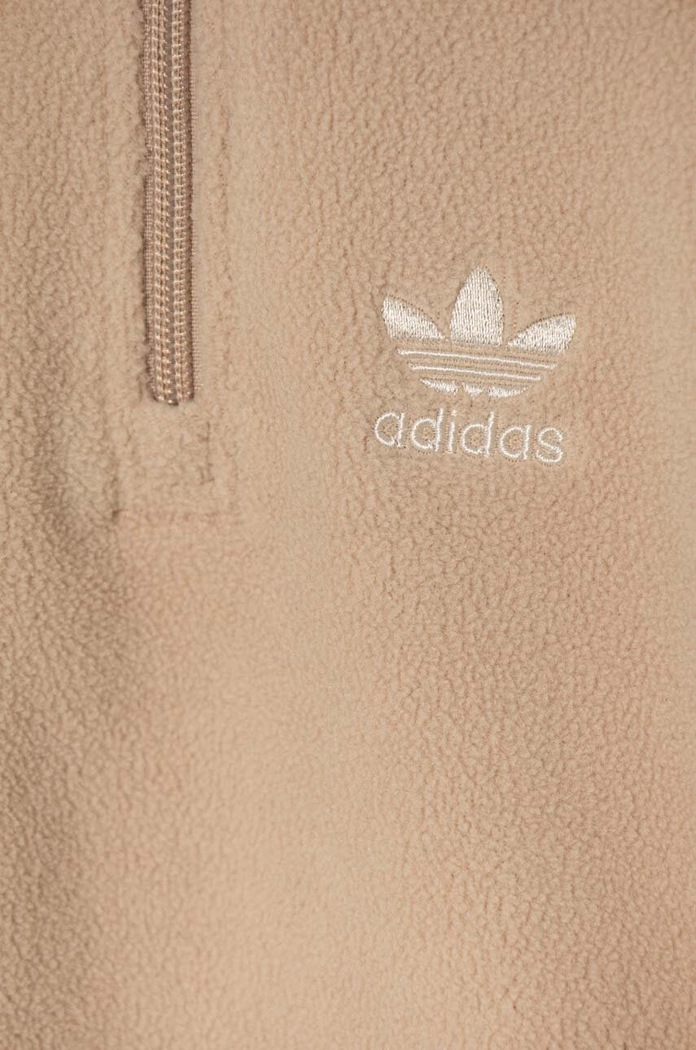 CHLAPEC Dětská fleecová mikina adidas Originals POLAR FLEECE HZ IX9846 béžová