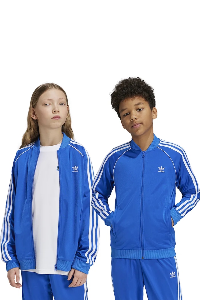 adidas Originals bluza dziecięca SST TRACK TOP aplikacja niebieski IY1583