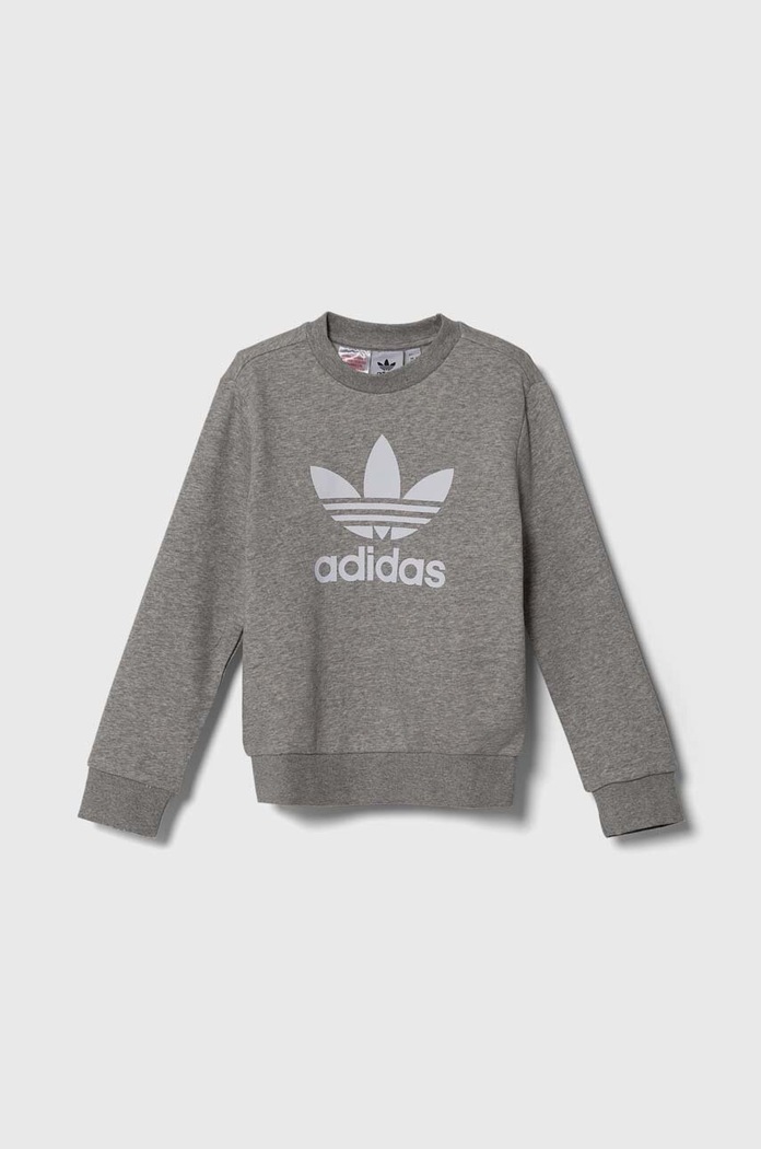 adidas Originals bluza dziecięca TREFOIL CREW IY7436 szary AW24