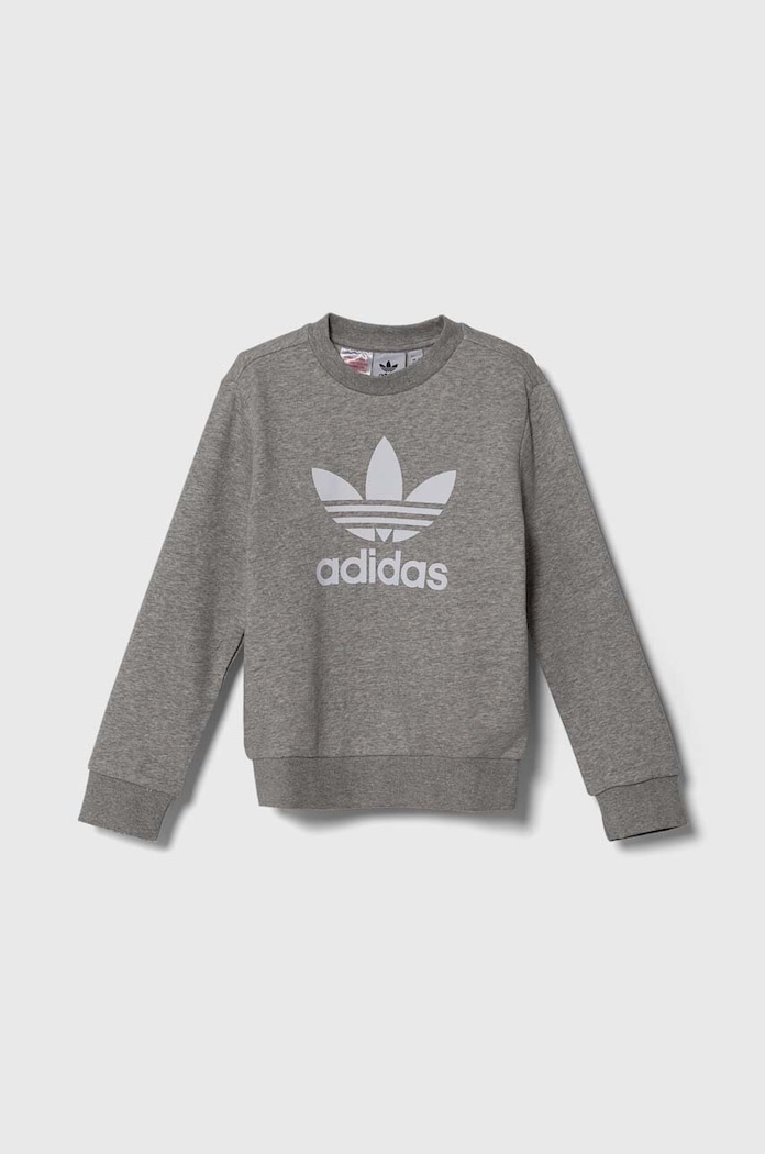 adidas Originals bluza dziecięca TREFOIL CREW IY7436 szary AW24
