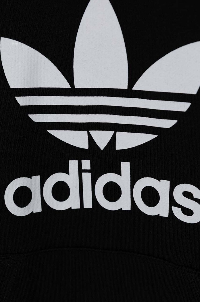 Dječja dukserica adidas Originals TREFOIL HOODIE crna IY7446