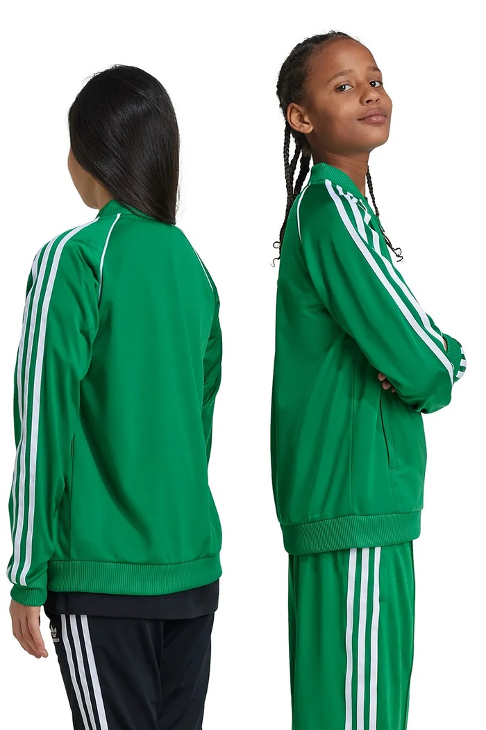 Dječja dukserica adidas Originals SST TRACK TOP IY7458 zelena