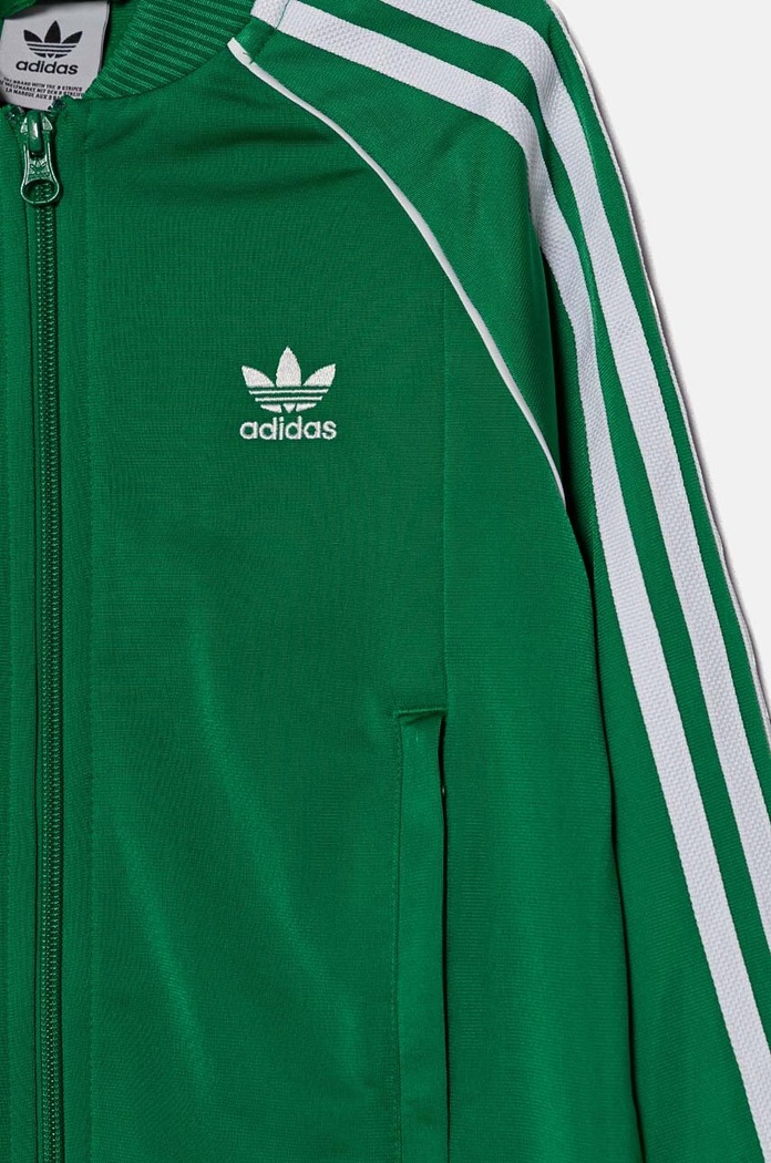 Dječja dukserica adidas Originals SST TRACK TOP zelena IY7458