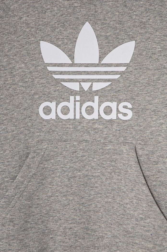 Dječja dukserica adidas Originals TREFOIL HOODIE siva IY7442