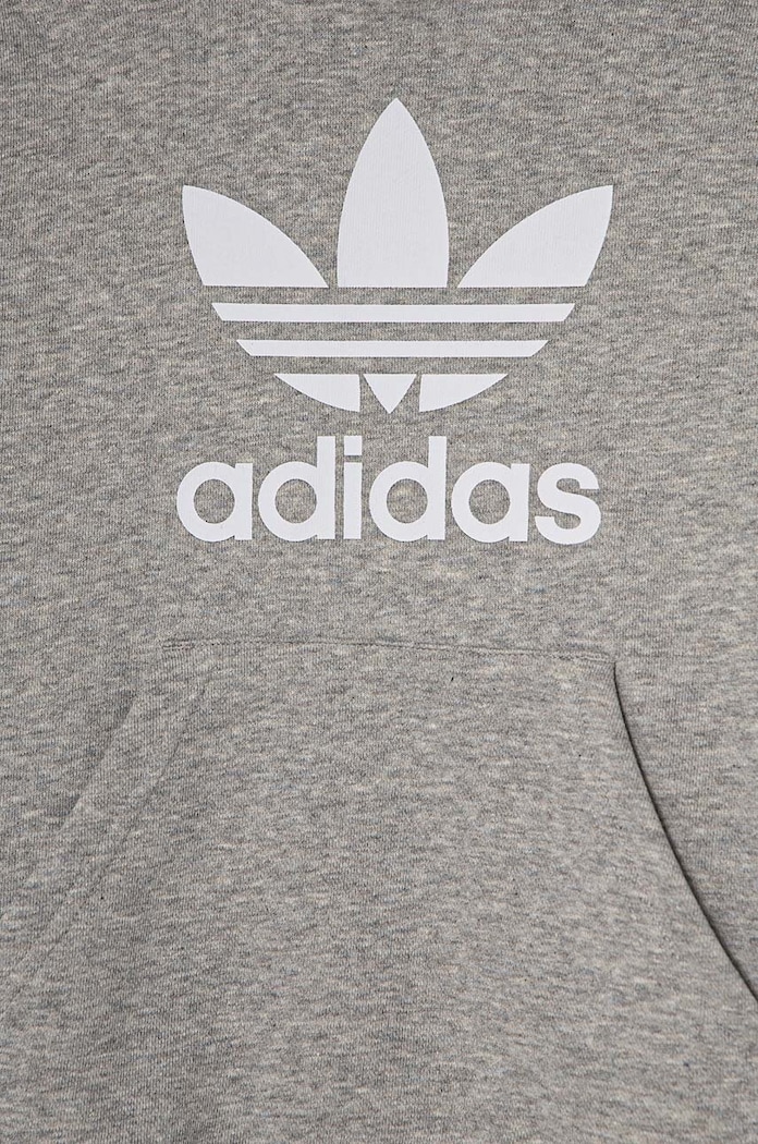 Dječja dukserica adidas Originals TREFOIL HOODIE siva IY7442
