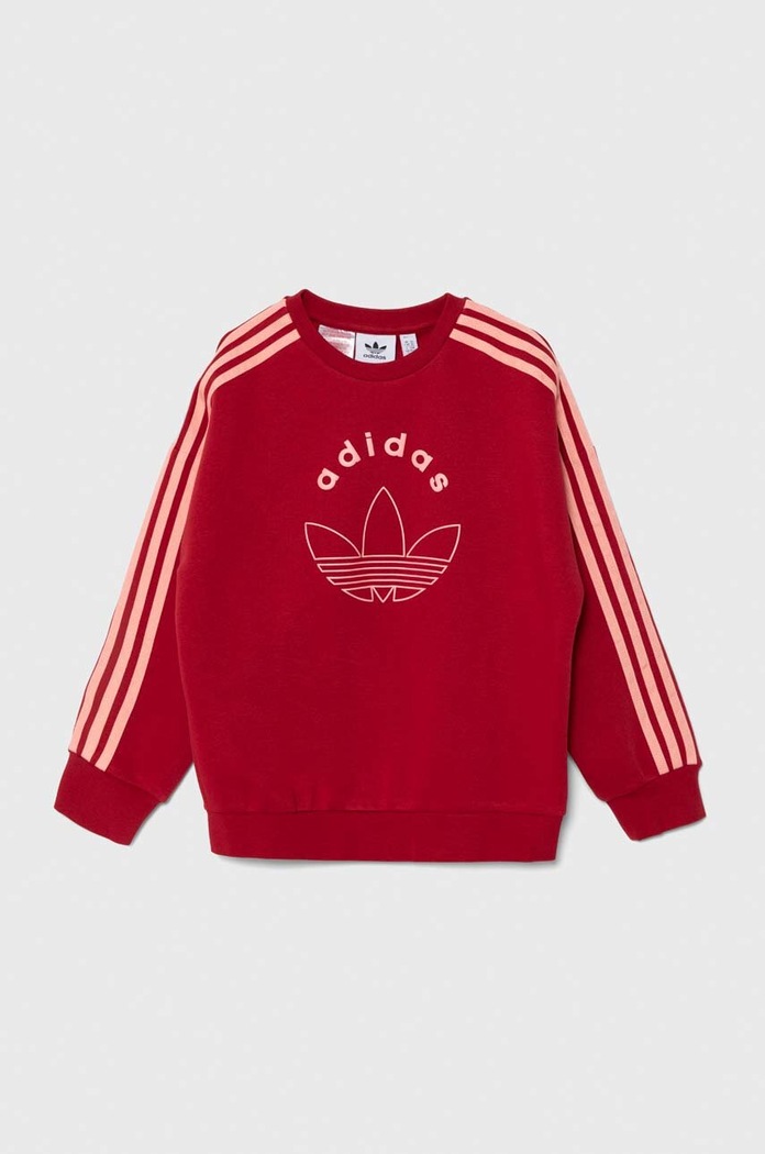 Παιδική μπλούζα adidas Originals CREW IY9548 κόκκινο AW24