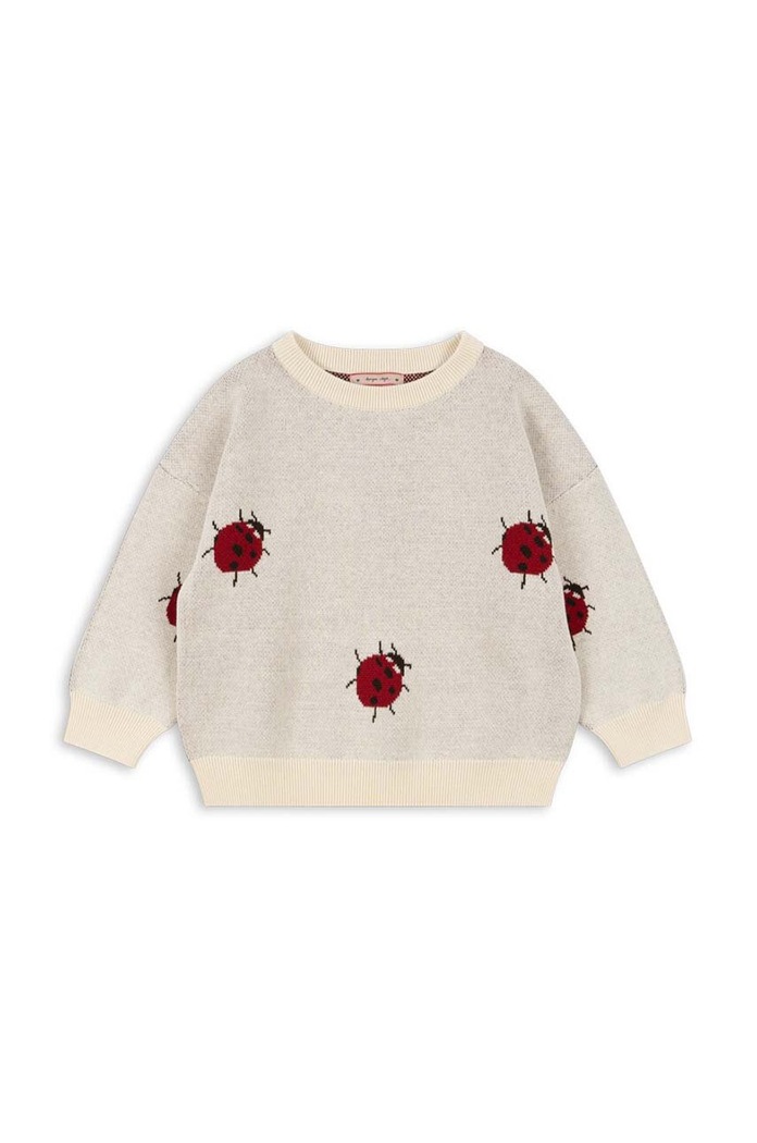 Детски памучен пуловер Konges Sløjd LAPIS KNIT BLOUSE KS101551 бежов AW24