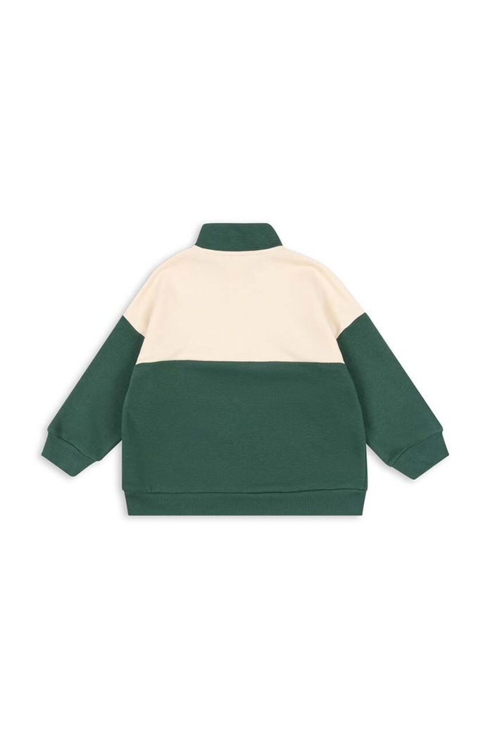 Момче Детски суичър Konges Sløjd LOU HALF ZIP SWEAT OCS KS101563 зелен