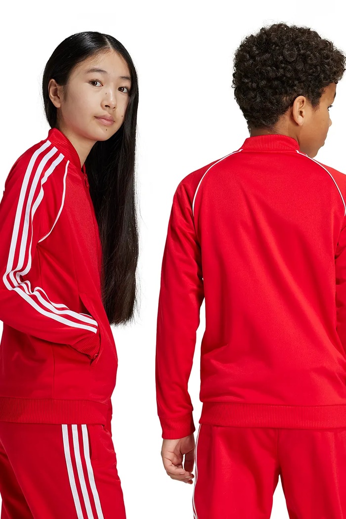 Detská mikina adidas Originals SST TRACK TOP IX7629 červená