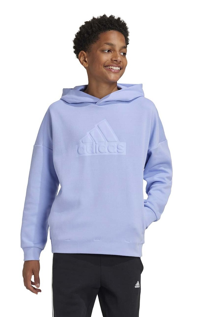 adidas bluza U FI LOGO HD nadruk fioletowy IX3642