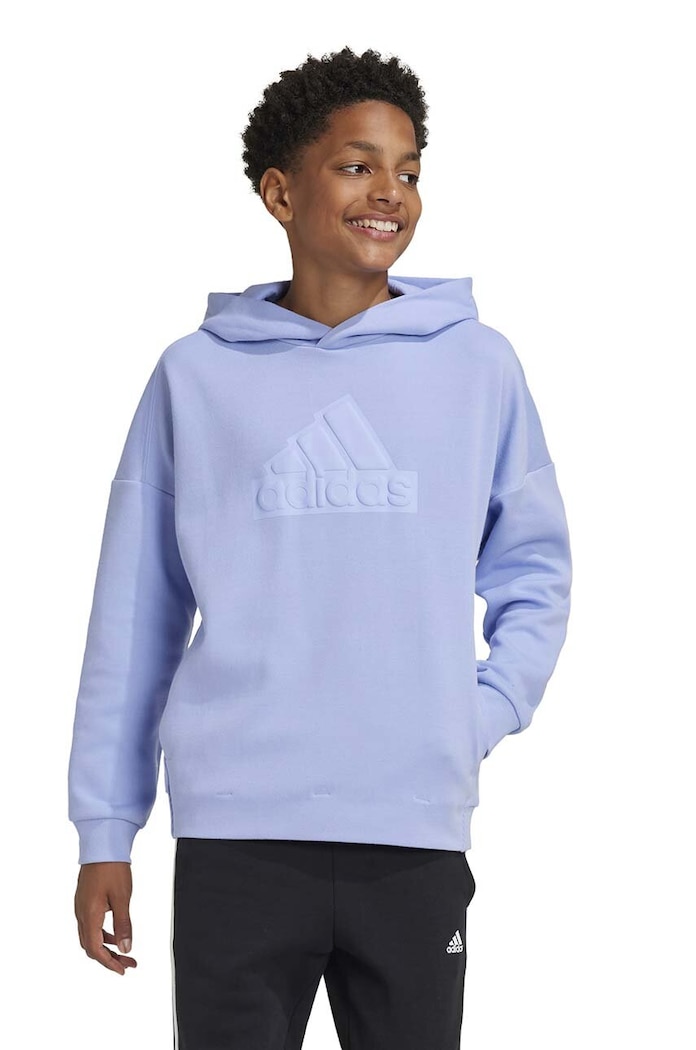 adidas bluza U FI LOGO HD nadruk fioletowy IX3642