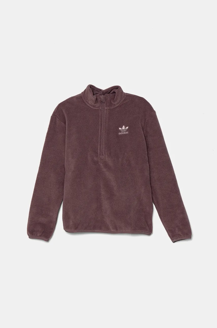 Dječja majica od flisa adidas Originals POLAR FLEECE HZ IY5015 ljubičasta AW24
