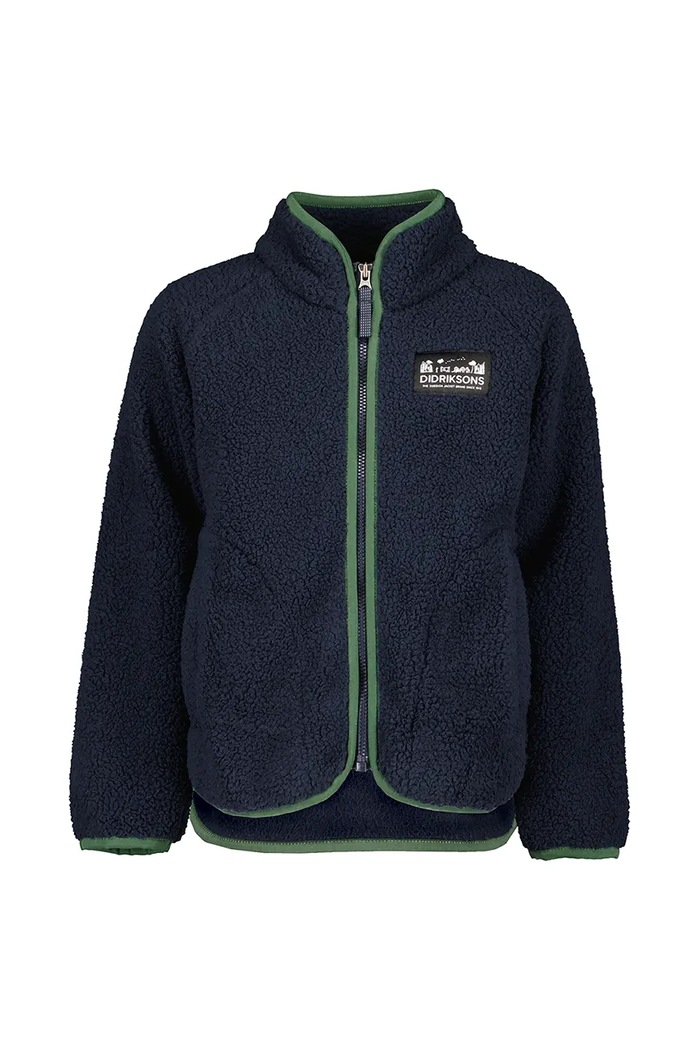 Βρεφική μπλούζα fleece Didriksons GIBBS KIDS FULLZIP 505577 σκούρο μπλε SS25