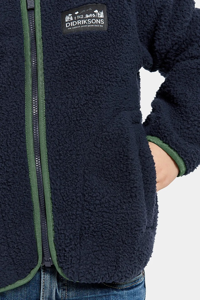 Βρεφική μπλούζα fleece Didriksons GIBBS KIDS FULLZIP σκούρο μπλε 505577