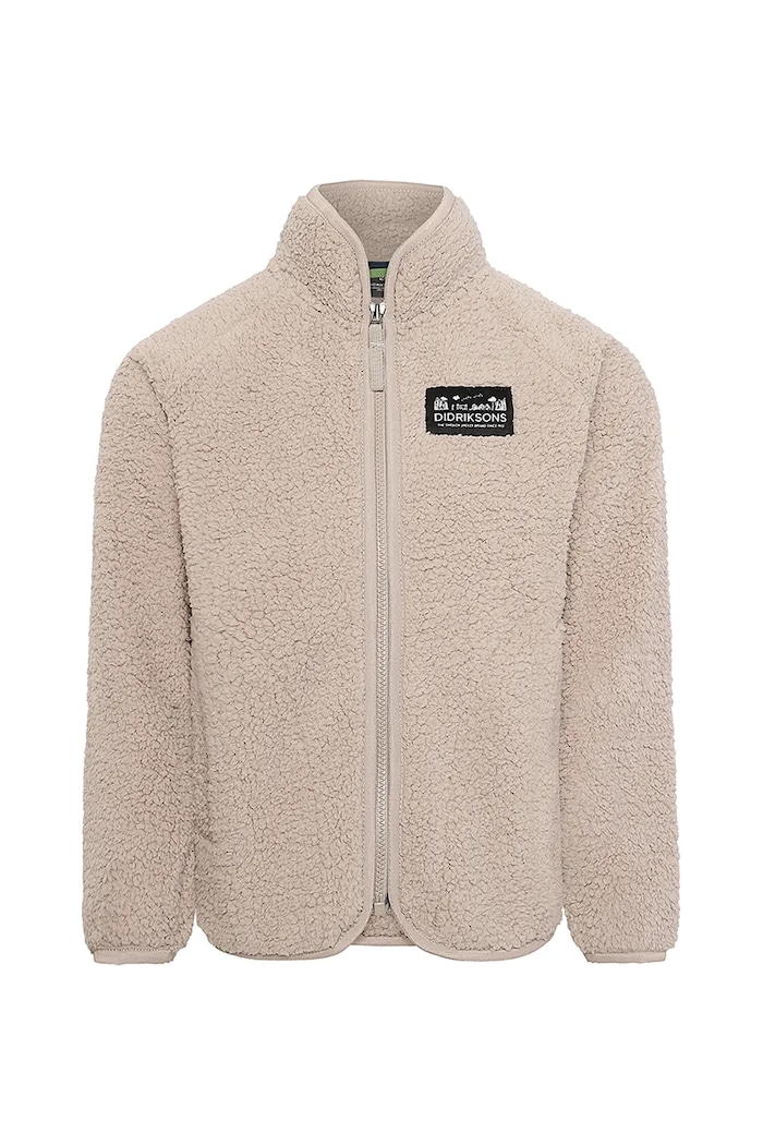 Dětská fleecová mikina Didriksons GIBBS KIDS FULLZIP 505577 béžová SS25