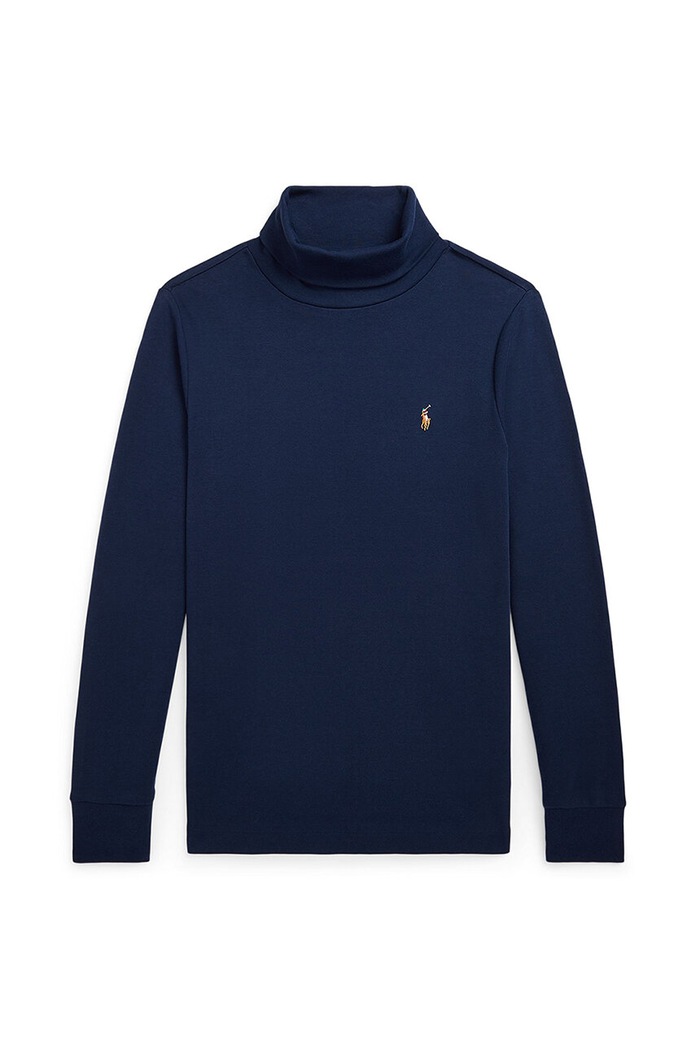 Polo Ralph Lauren Longsleeve bawełniany dziecięcy granatowy 323952435002