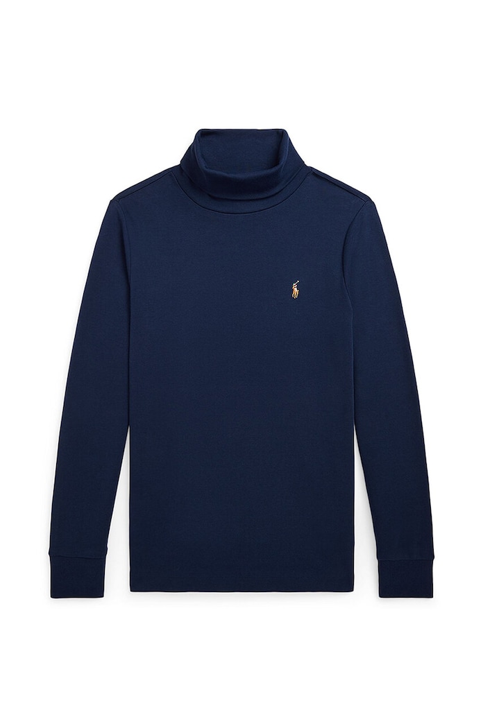 Polo Ralph Lauren Longsleeve bawełniany dziecięcy granatowy 323952435002