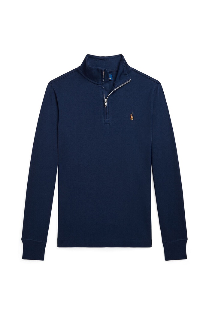 Dětská bavlněná mikina Polo Ralph Lauren 323952436001 námořnická modř AW24