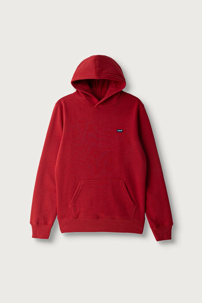Levi's mikina s kapucí dětská s bavlnou MINI BATWING HOODIE červená 9EL452