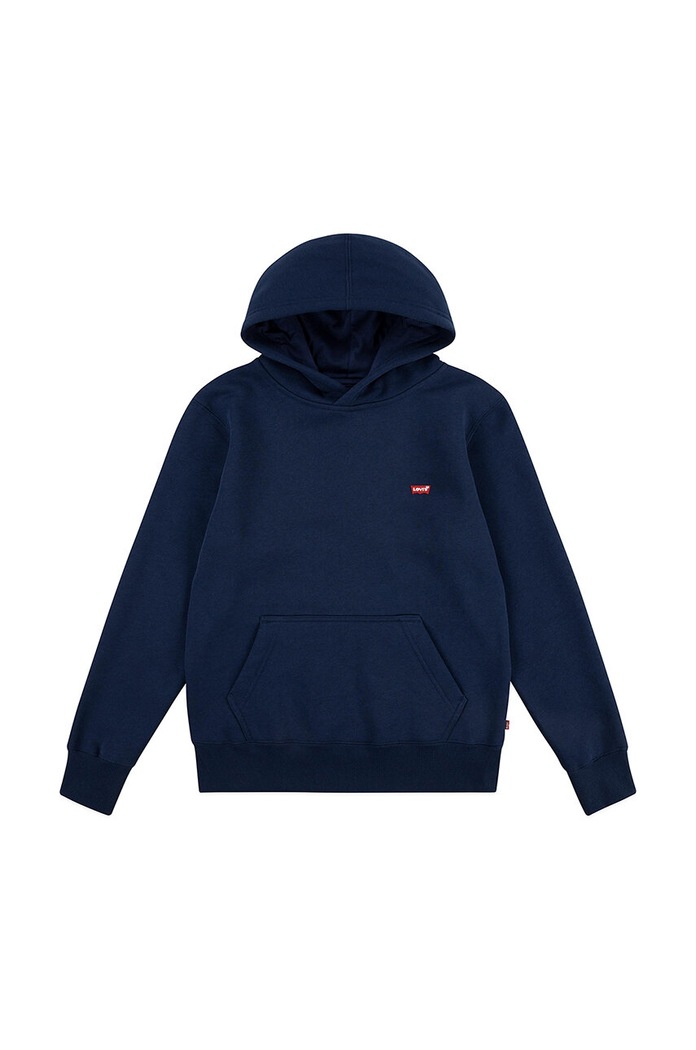 Levi's bluza copii MINI BATWING HOODIE uni bleumarin 9EL452