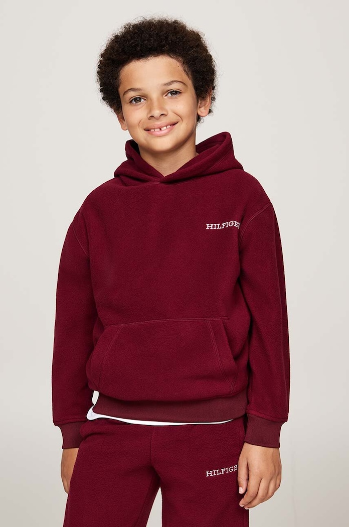 Tommy Hilfiger Детски суичър Tommy Hilfiger бордо KS0KS00576.9BYH.