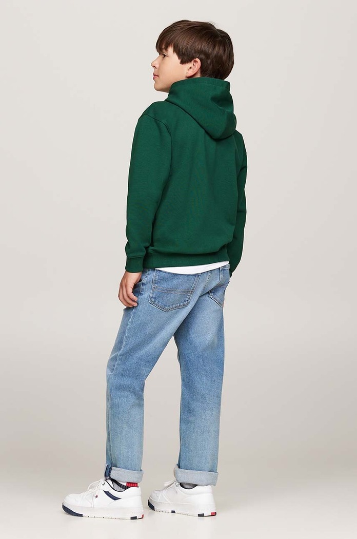 Παιδική μπλούζα Tommy Hilfiger KS0KS00579.9BYH.128.176 πράσινο
