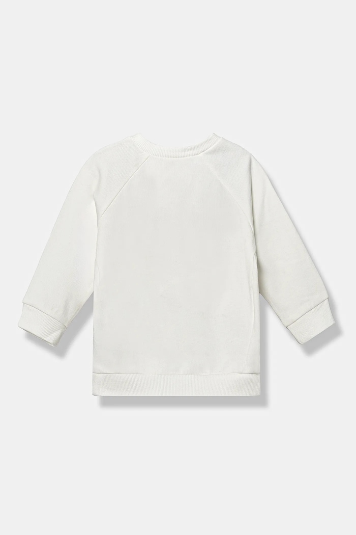 United Colors of Benetton bluza copii 36MJA105G.W.Seasonal alb AW24