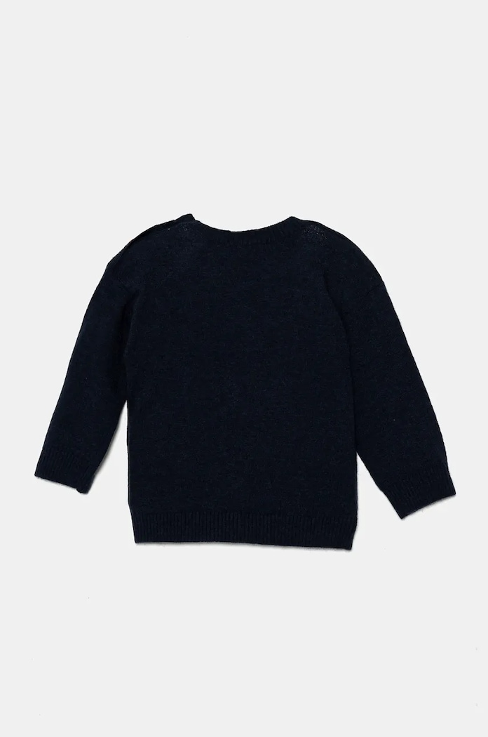 Dětský svetr s příměsí vlny United Colors of Benetton 1D9SB101A.W.Seasonal námořnická modř AW24