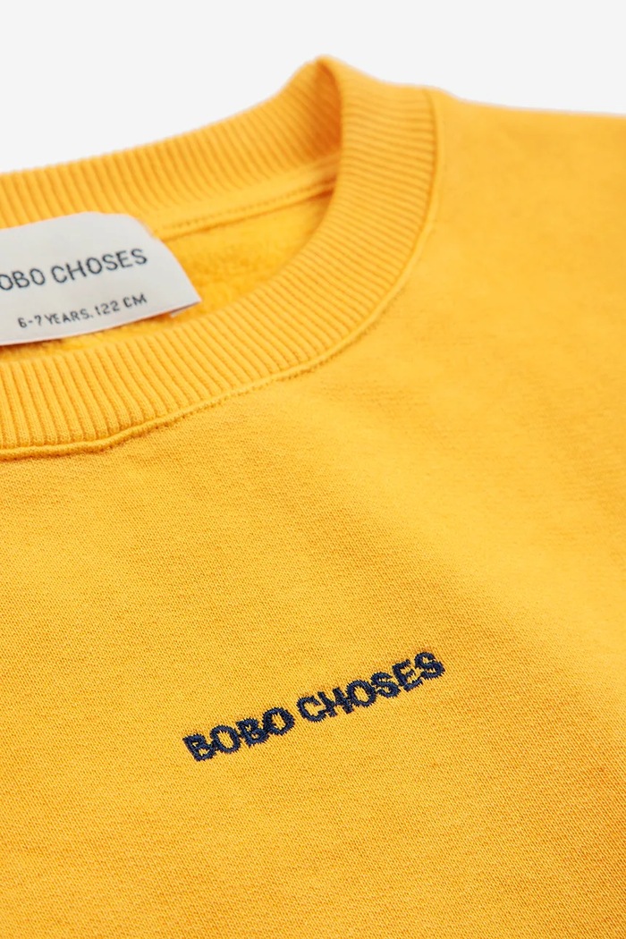 Dětská bavlněná mikina Bobo Choses Sun žlutá 324EC017