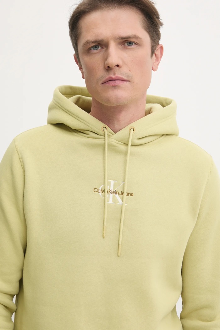 Calvin Klein Jeans felső aplikációval zöld J30J325629
