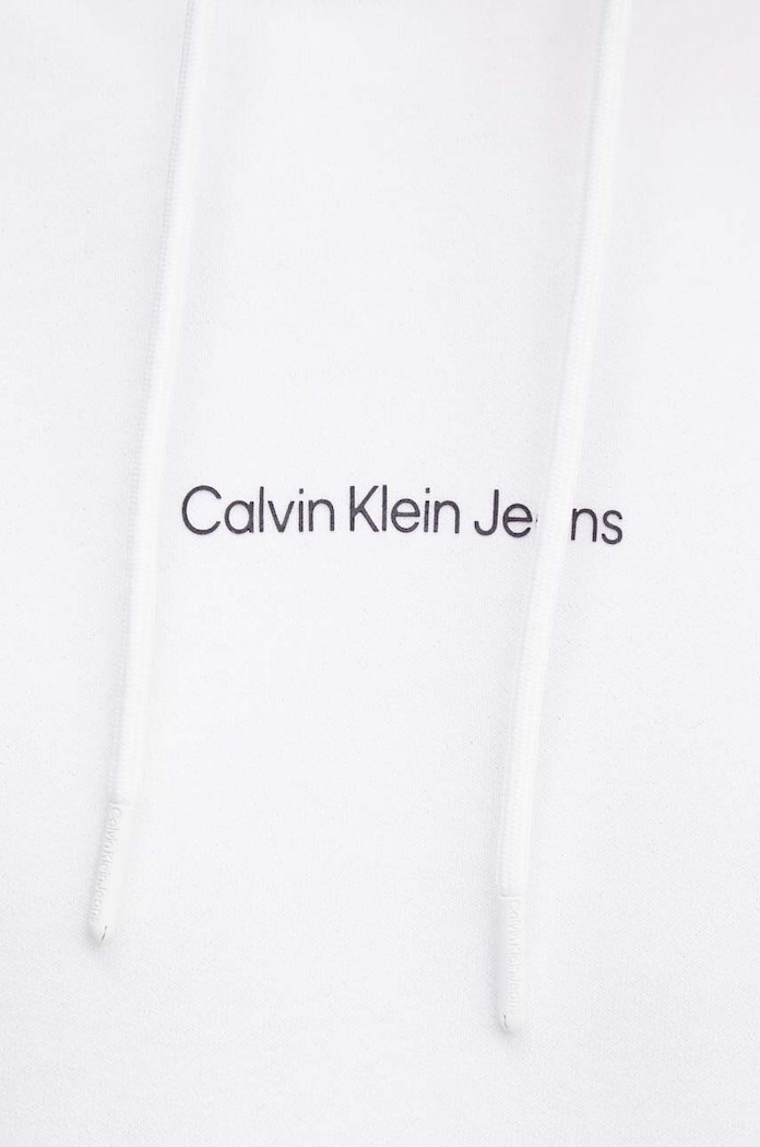 Bavlněná mikina Calvin Klein Jeans J30J325639 bílá
