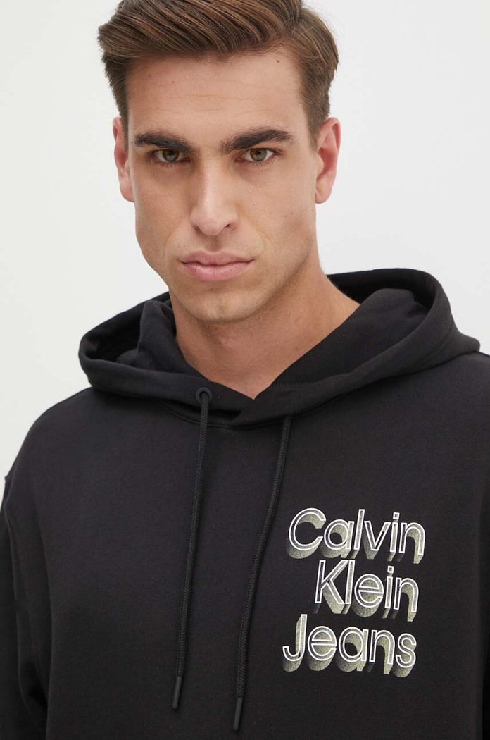 Calvin Klein Jeans bluza bawełniana czarny J30J325927