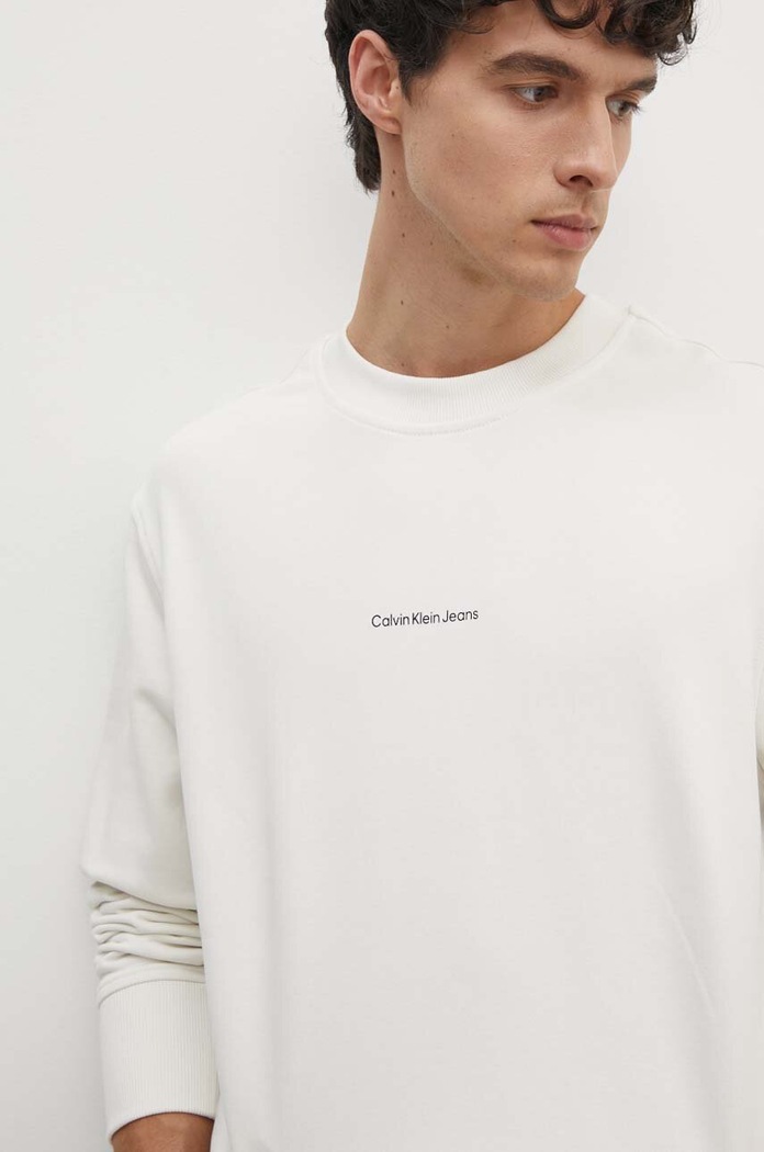 Calvin Klein Jeans bluza bawełniana beżowy J30J326790