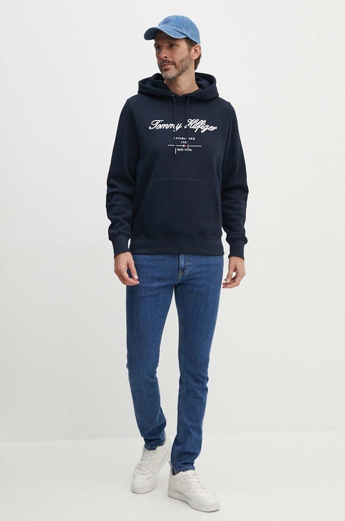 Tommy Hilfiger bluza MW0MW33631 bleumarin SS26