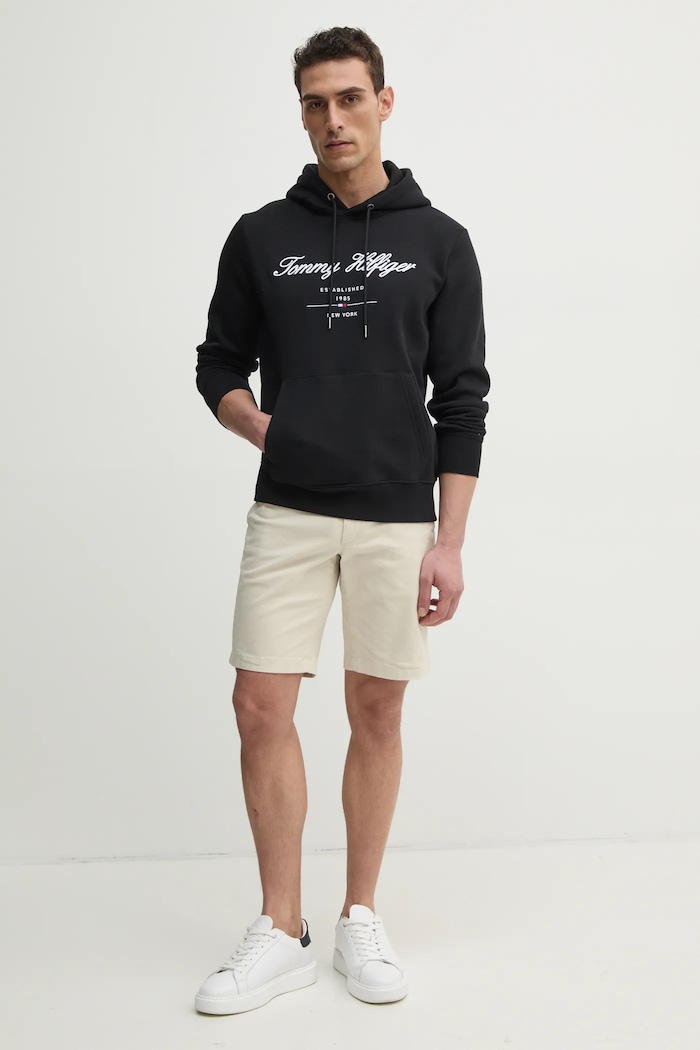 Mikina Tommy Hilfiger MW0MW33631 čierna SS26