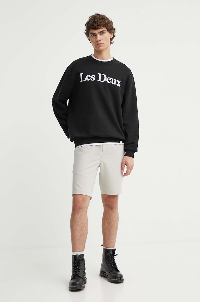 Bavlněná mikina Les Deux LDM200160 černá AW24