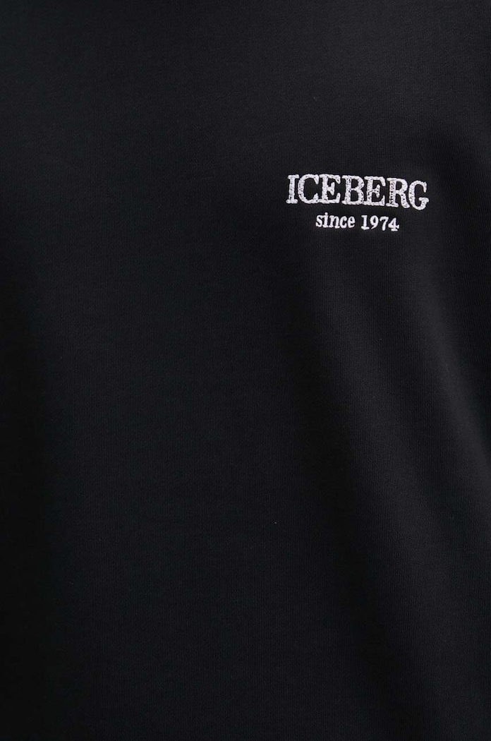 Bombažen pulover Iceberg E0116300 črna
