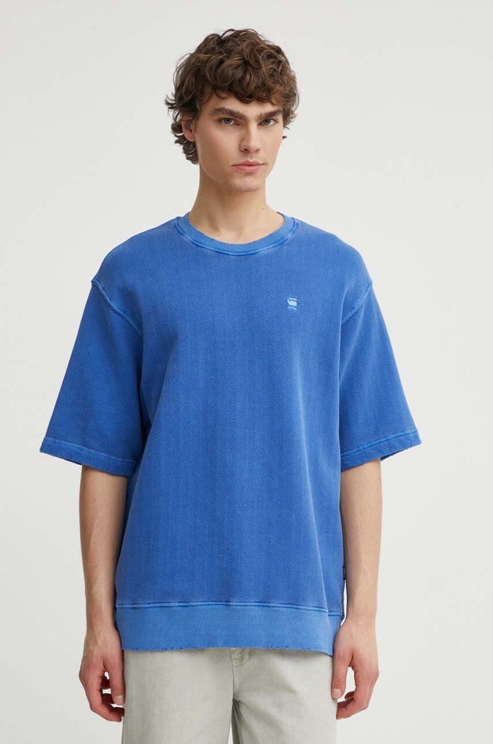 G-Star t-shirt bawełniany niebieski D24679.D688