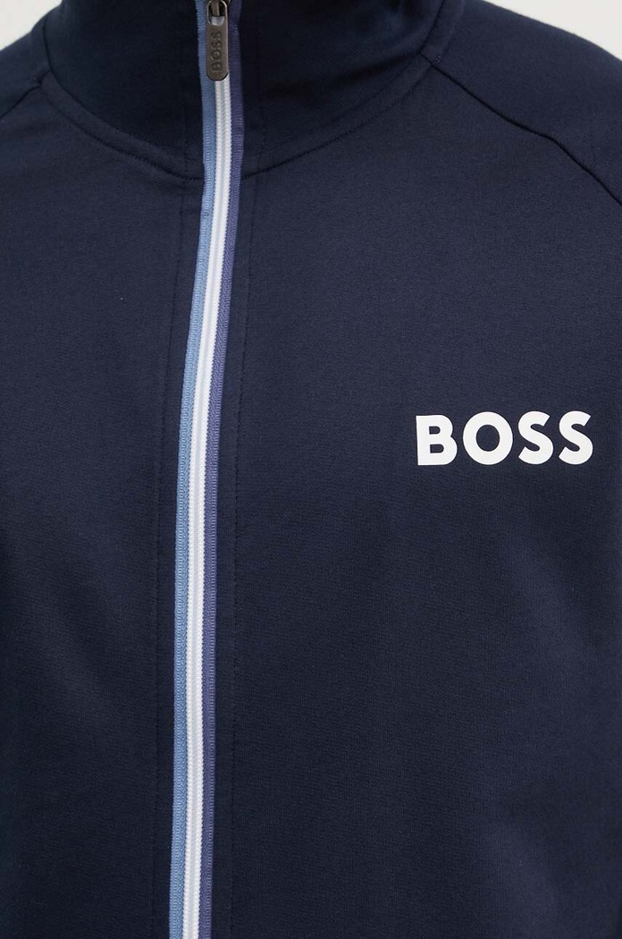 Βαμβακερό φούτερ BOSS 50521768 σκούρο μπλε