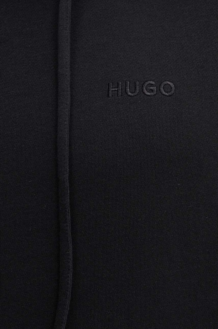 Βαμβακερή μπλούζα HUGO 50520502 μαύρο