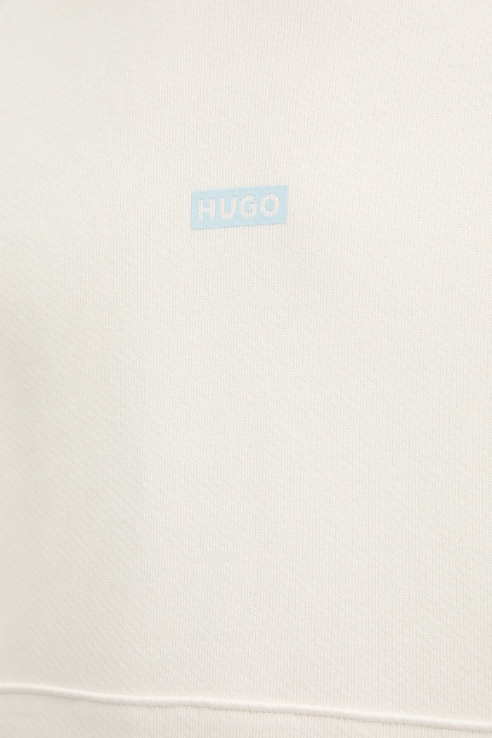 HUGO Blue bluza z kapturem męska bawełniana Nazardo 50510724 beżowy