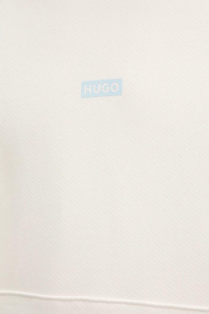 HUGO Blue bluza z kapturem męska bawełniana Nazardo 50510724 beżowy